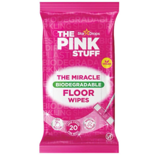 Влажные салфетки для пола, для швабры The Pink Stuff Biodegradable Floor Wipes, 20 шт